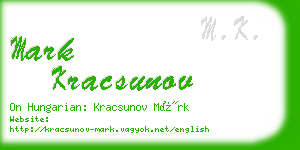 mark kracsunov business card